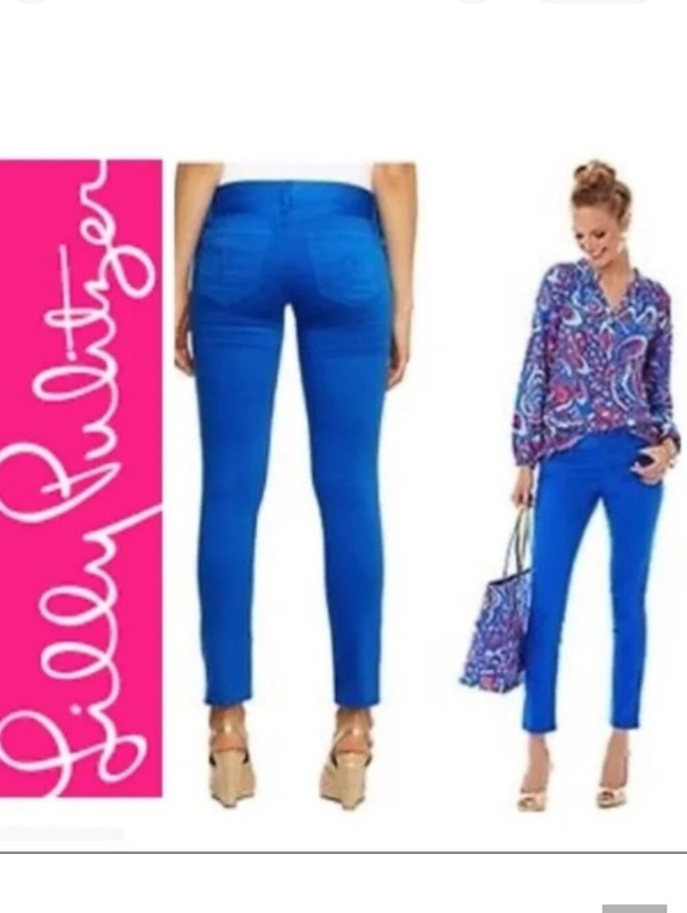 Lilly Pulitzer Sz 0 Worth Skinny Brewster Blue